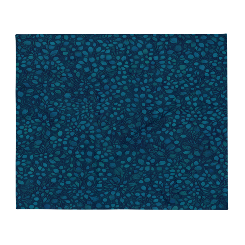 Teal Organic Diamonds Throw Blanket