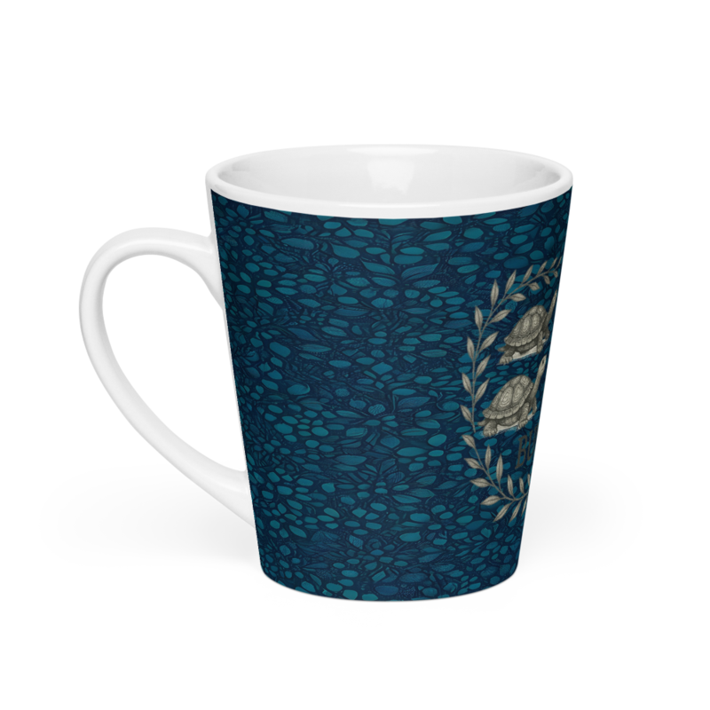 Teal Organic Diamonds Latte Mug