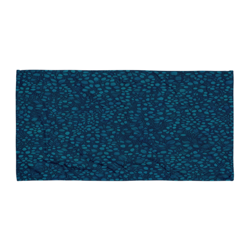 Teal Organic Diamonds Sublimated Towel