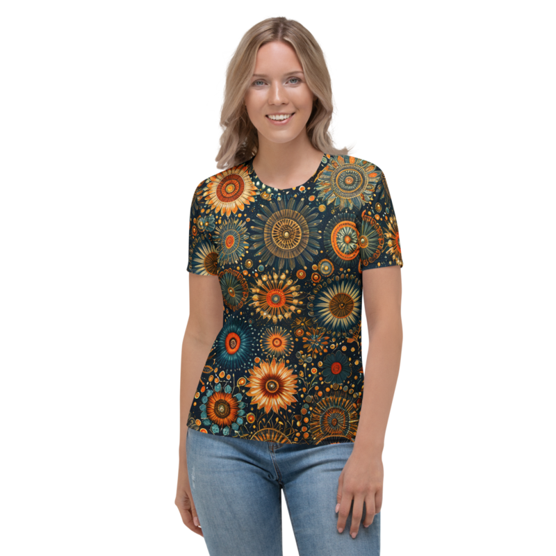 Women's T-Shirt: Embroidery & Festive
