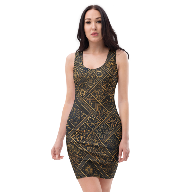 Bodycon Dress: Celestial & Embroidery