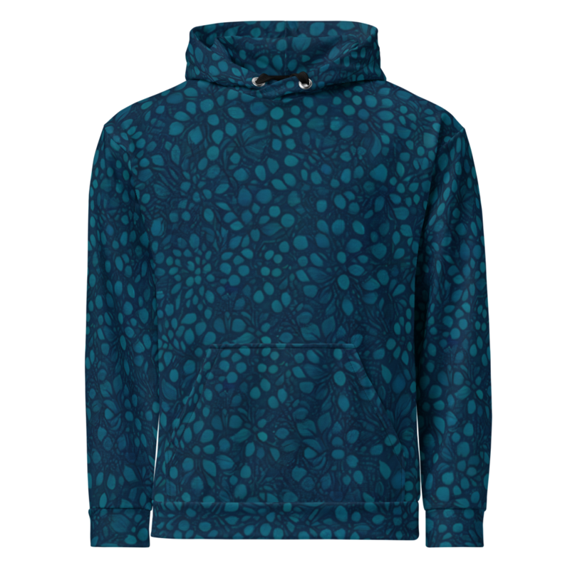 Teal Organic Diamonds Recycled Hoodie
