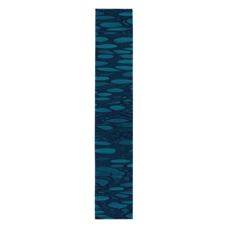 Teal Organic Diamonds Table Runner