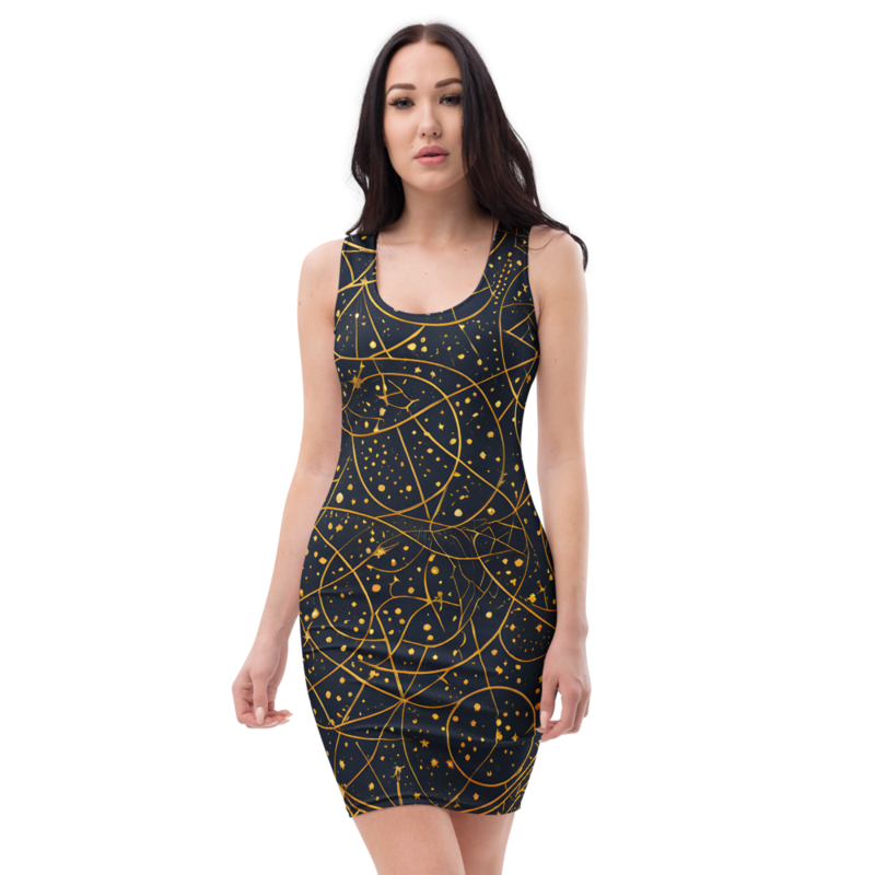Bodycon Dress: Ethereal & Constellation