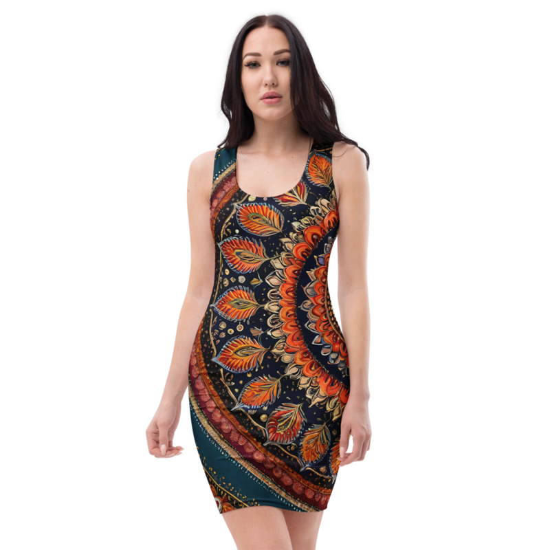 Bodycon Dress: Mandala & Velvet