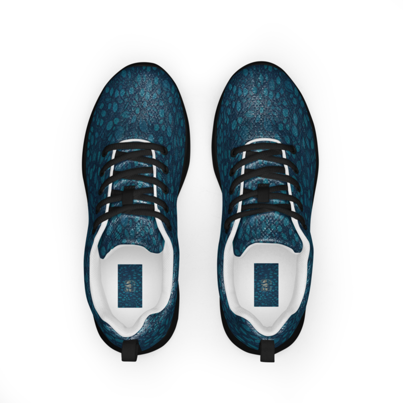 Teal Organic Diamonds Womens Athletic Shoes