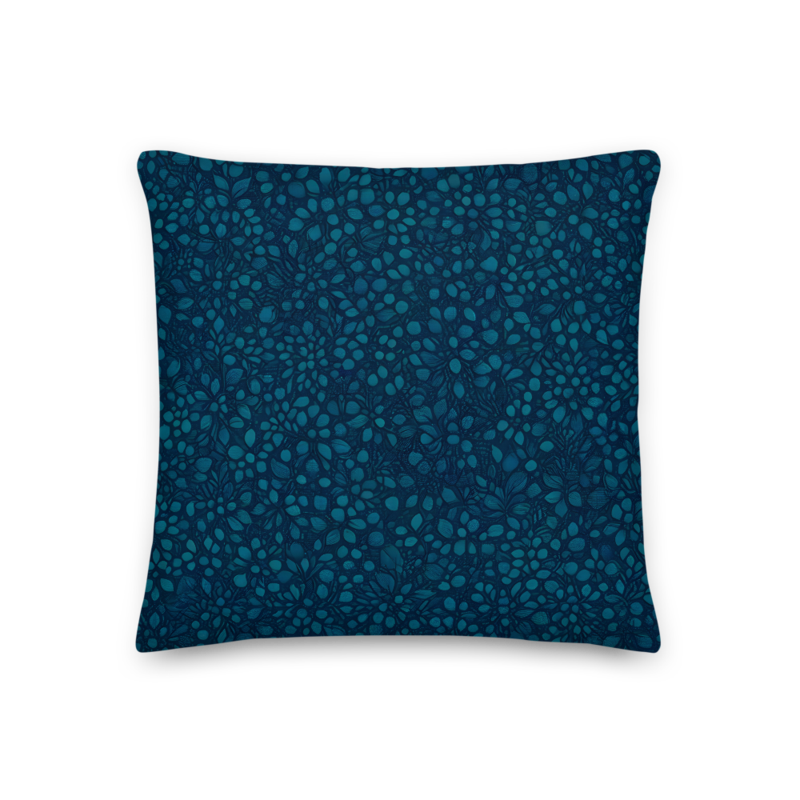 Teal Organic Diamonds Premium Pillow
