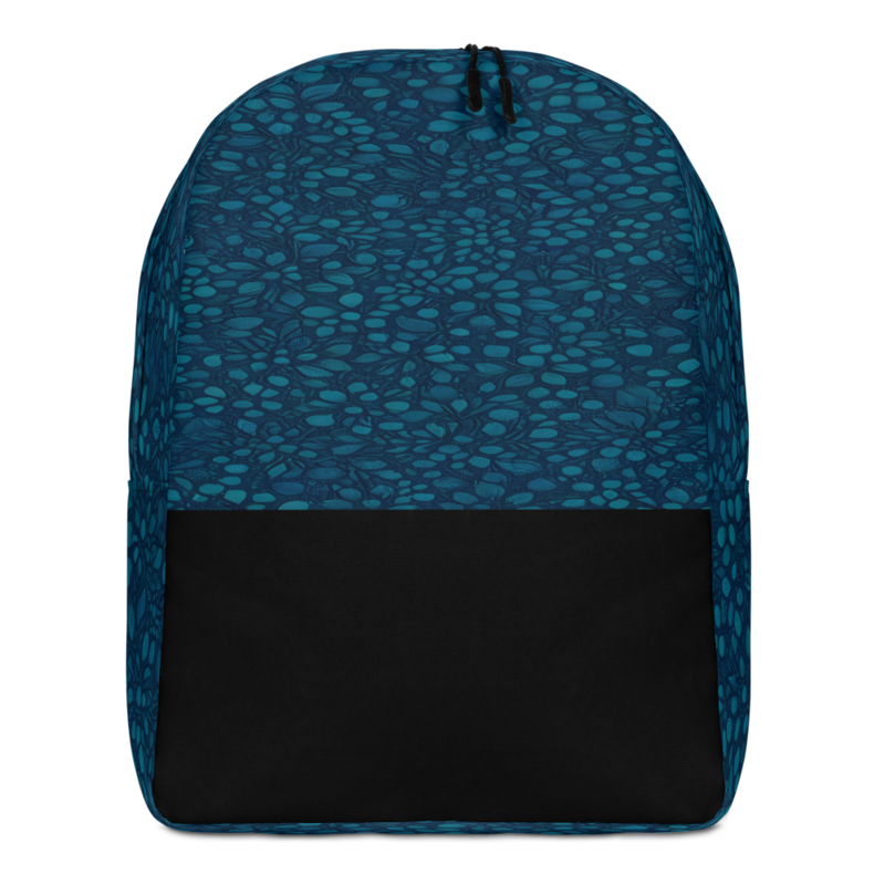 Teal Organic Diamonds Minimalist Backpack