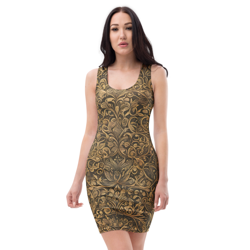 Bodycon Dress: Radiant & Scalloped