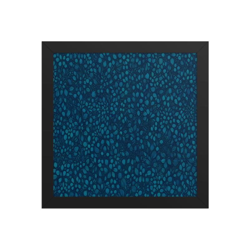 Teal Organic Diamonds Luster Paper Poster