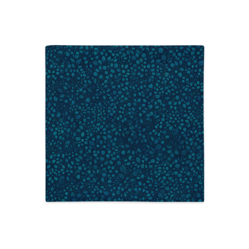 Teal Organic Diamonds Premium Pillow Case