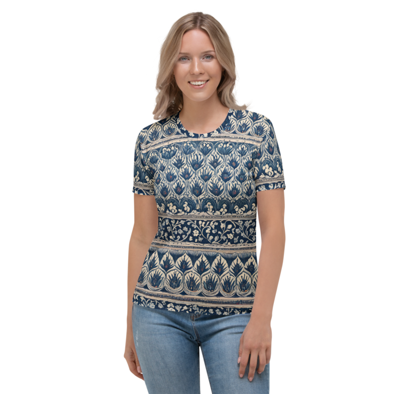Women's T-Shirt: Golden & Scalloped
