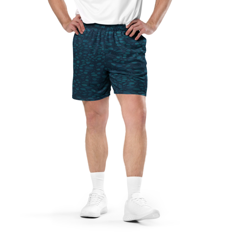 Teal Organic Diamonds Mesh Shorts