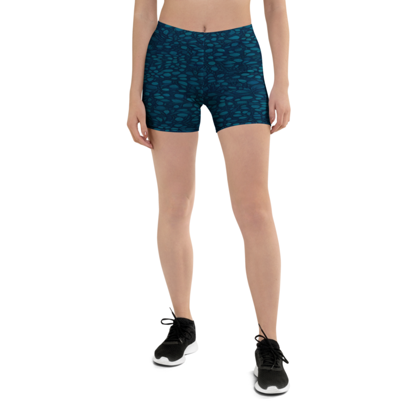 Teal Organic Diamonds Shorts