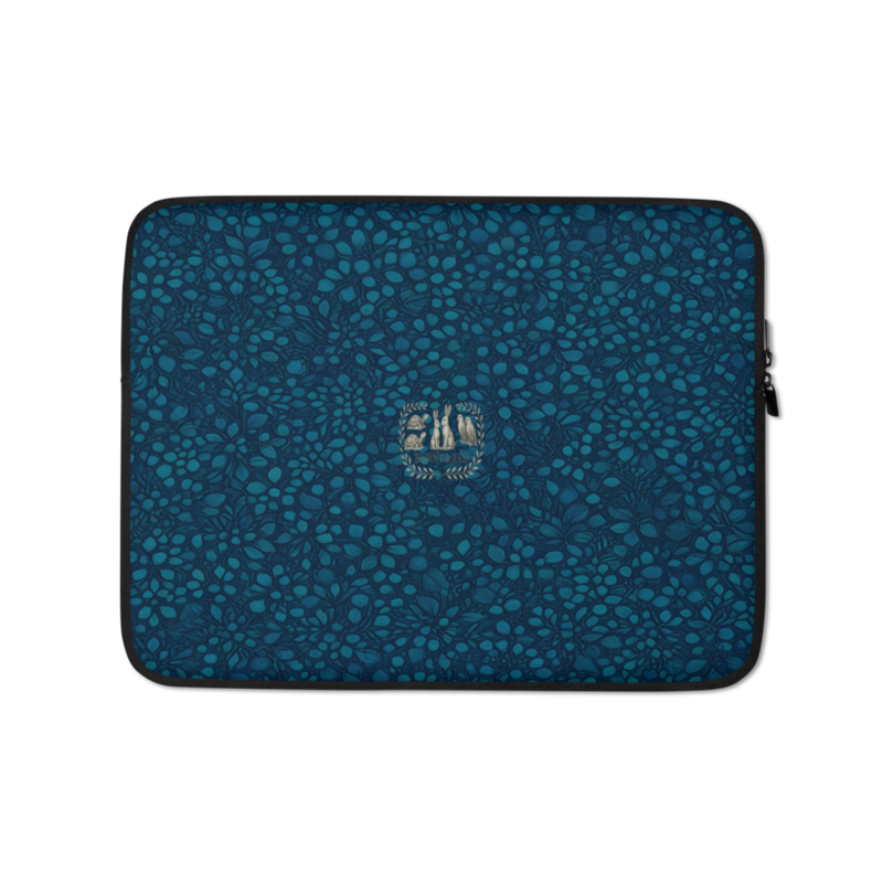 Teal Organic Diamonds Laptop Sleeve