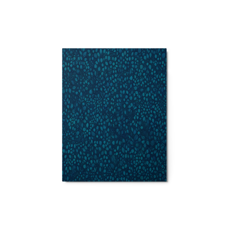 Teal Organic Diamonds Glossy Metal Print