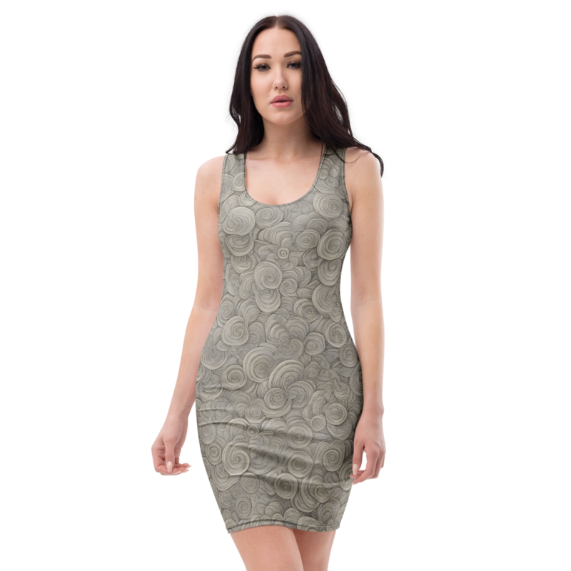 Bodycon Dress: Cloud & Ripple
