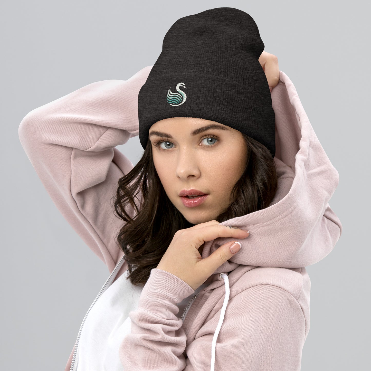 Swan Beanie (Embroidery)