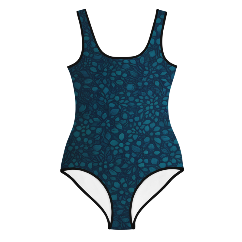 Teal Organic Diamonds Youth Swimsuit