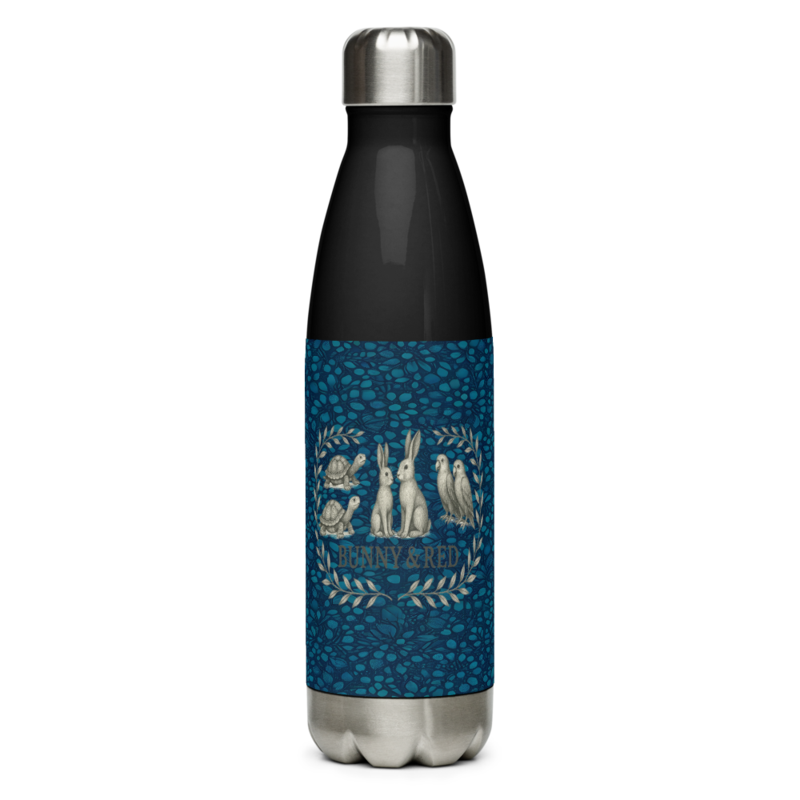 Teal Organic Diamonds Stainless Steel Water Bottle