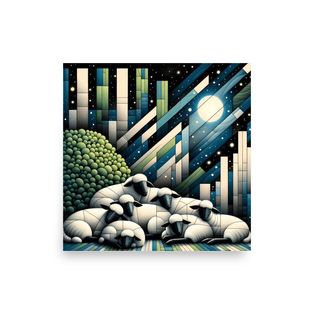 Dreaming Sheep Poster