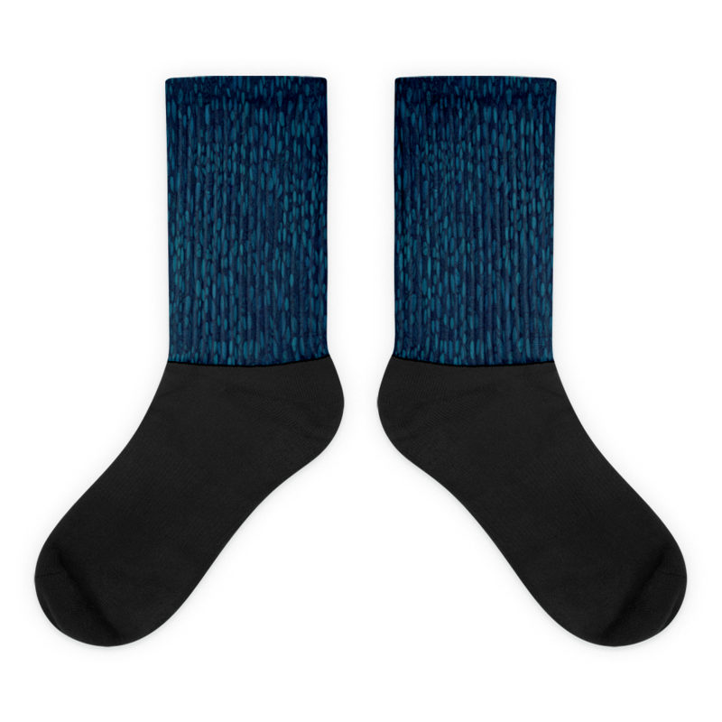 Teal Organic Diamonds Sublimation Socks