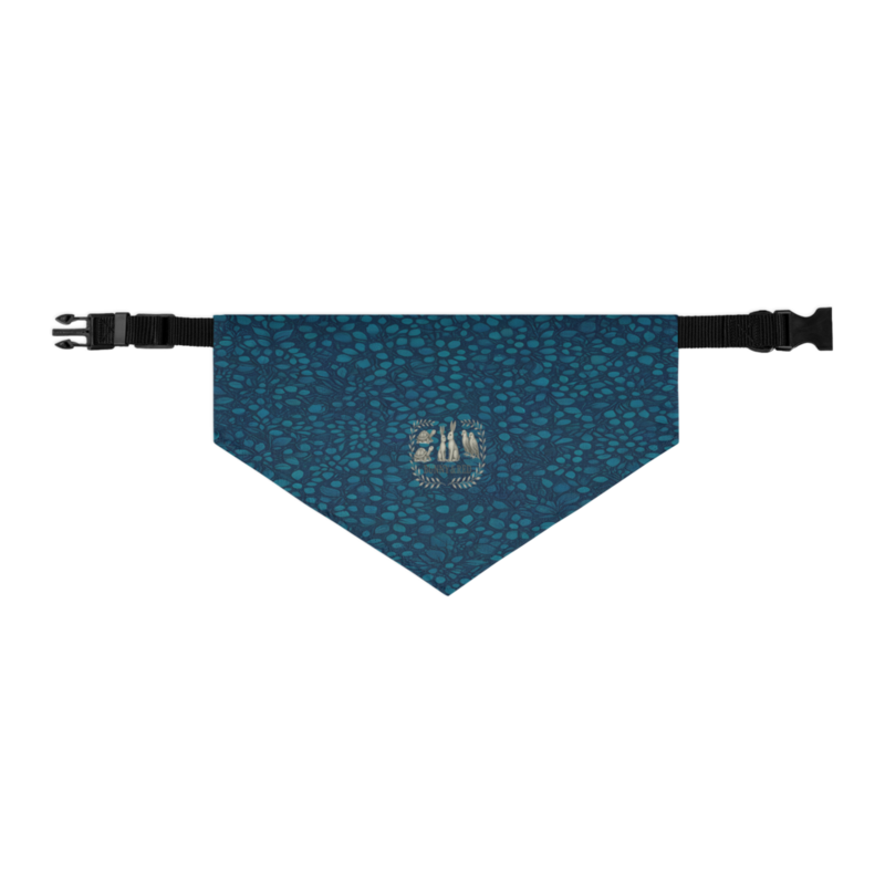 Teal Organic Diamonds Pet Bandana Collar