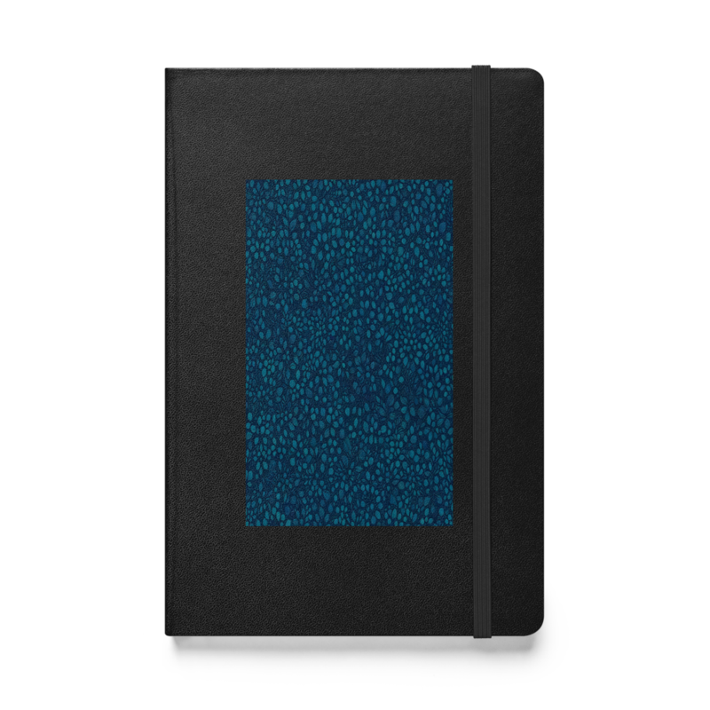 Teal Organic Diamonds Hardcover Bound Notebook