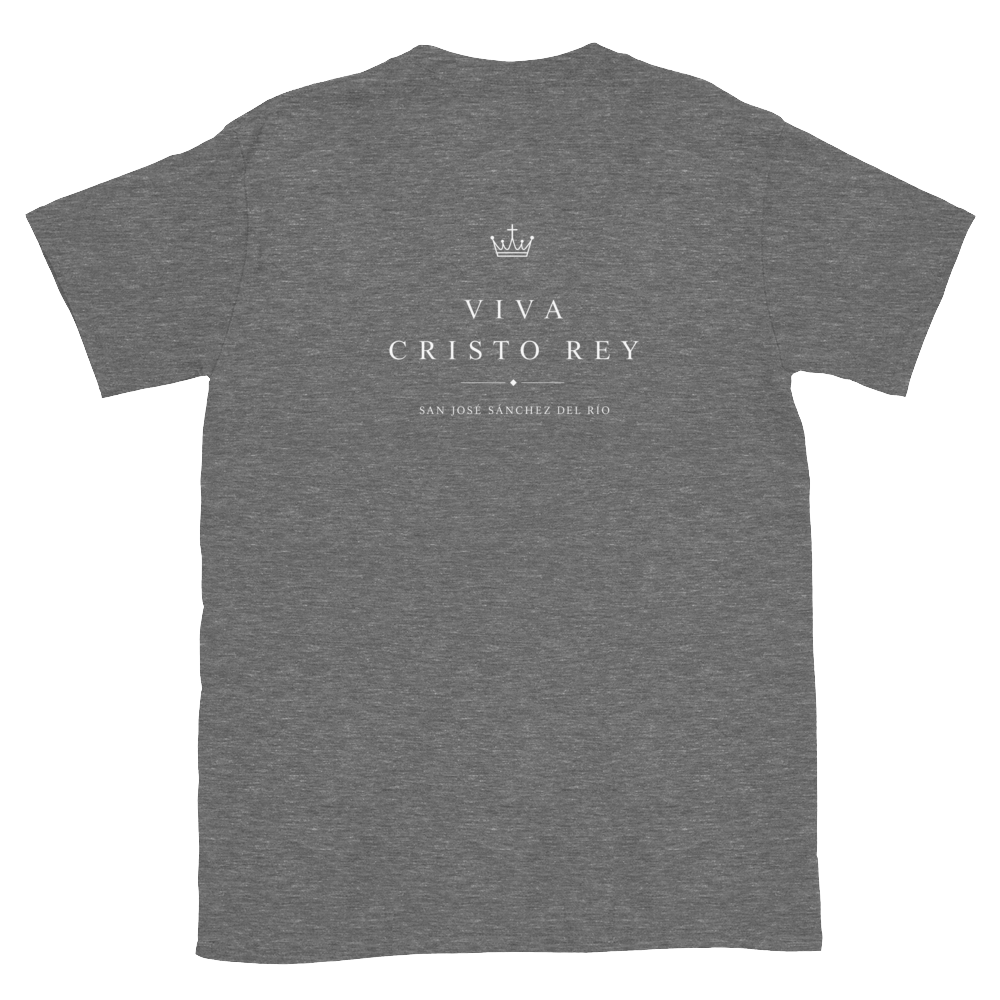 San José Sánchez del Río Crown Tee — back · Graphite Heather