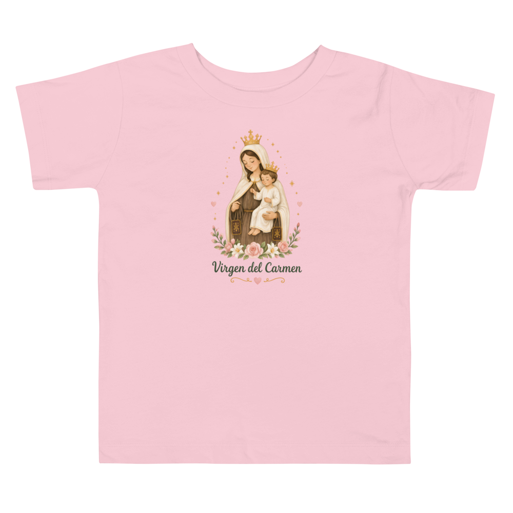Virgen del Carmen Toddler — Printful flat · Pink
