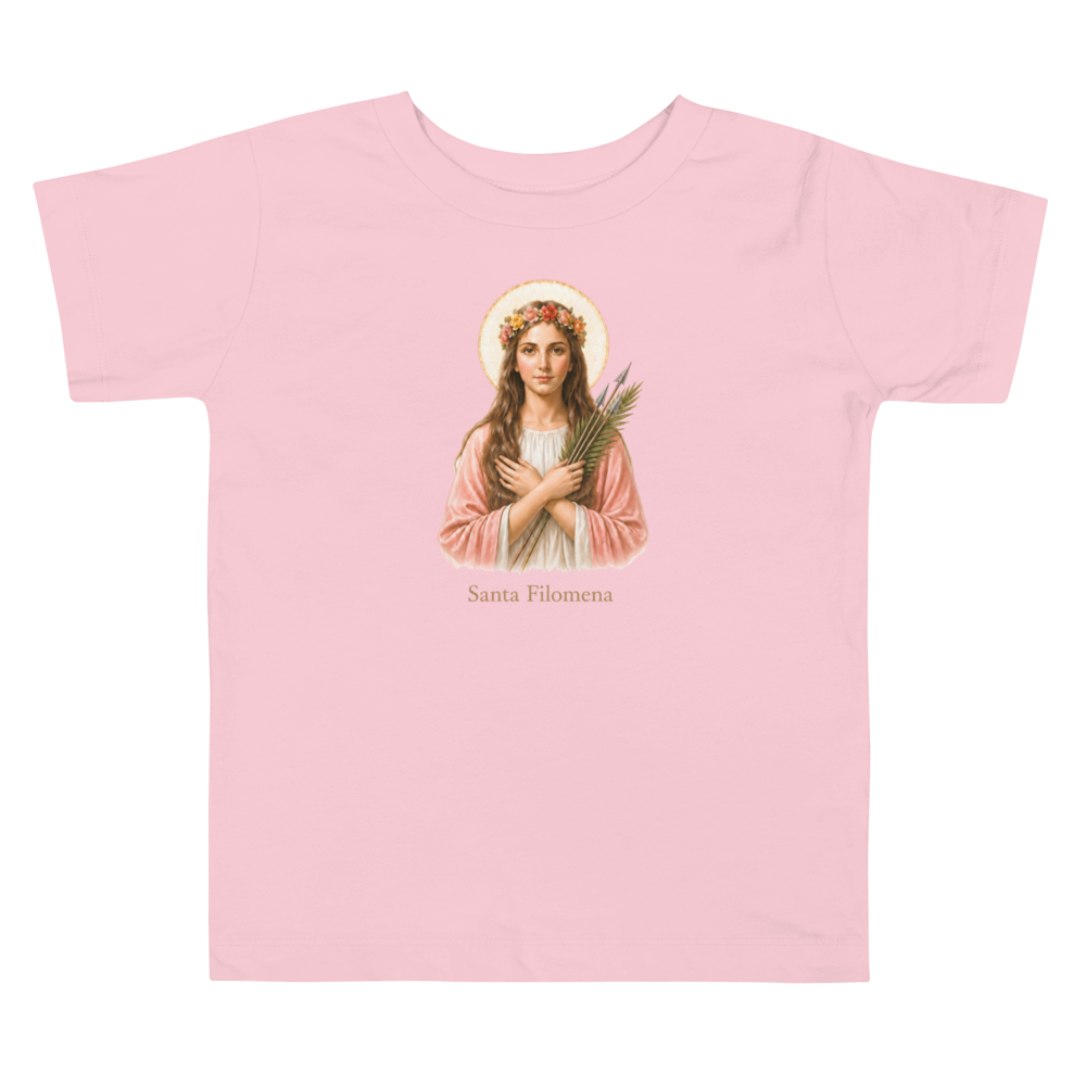 Santa Filomena Toddler — Printful flat · Pink