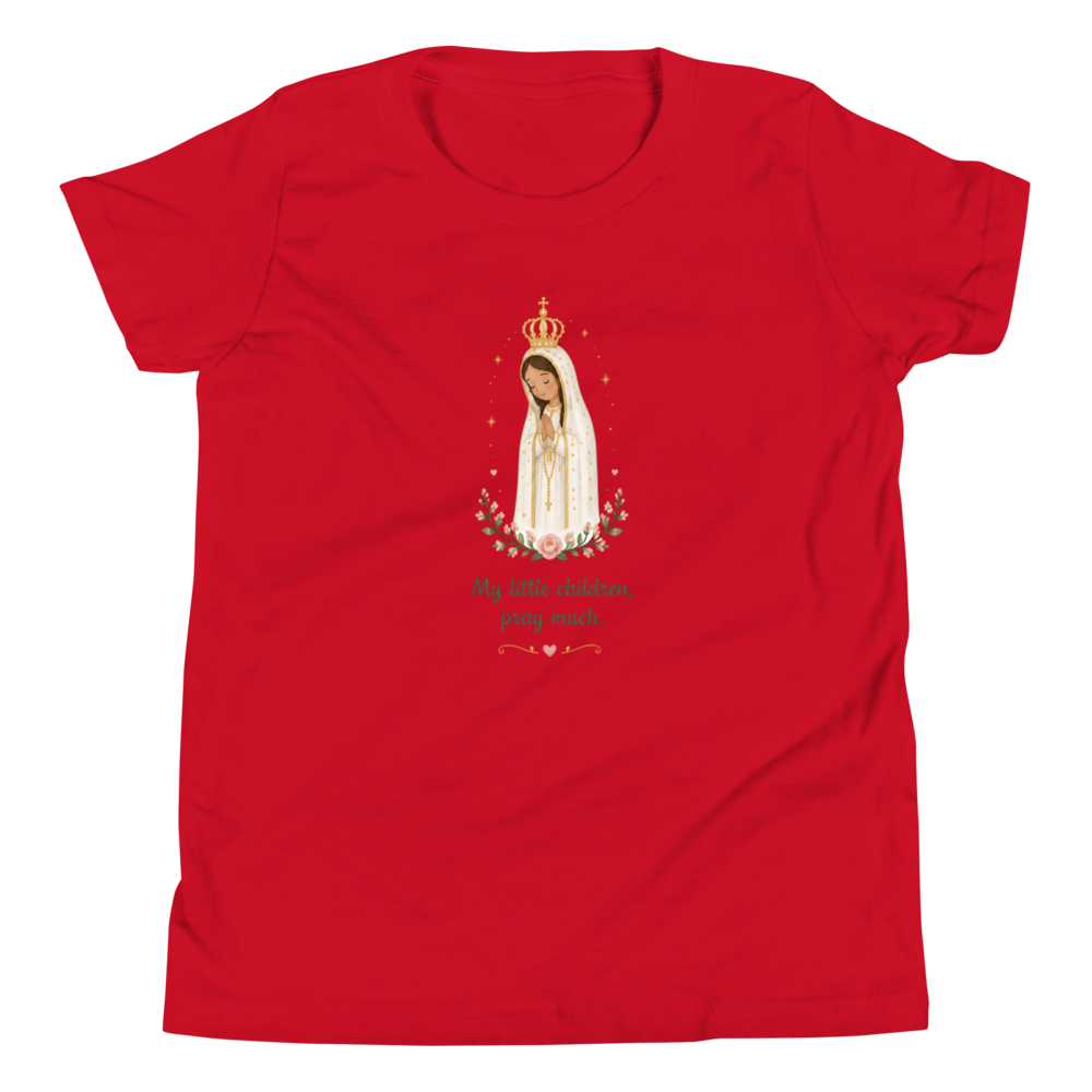 Pray Much Fátima Girls — Printful flat · Red