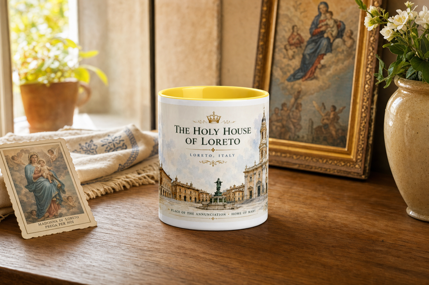 Holy House of Loreto Mug — Italy — table lifestyle
