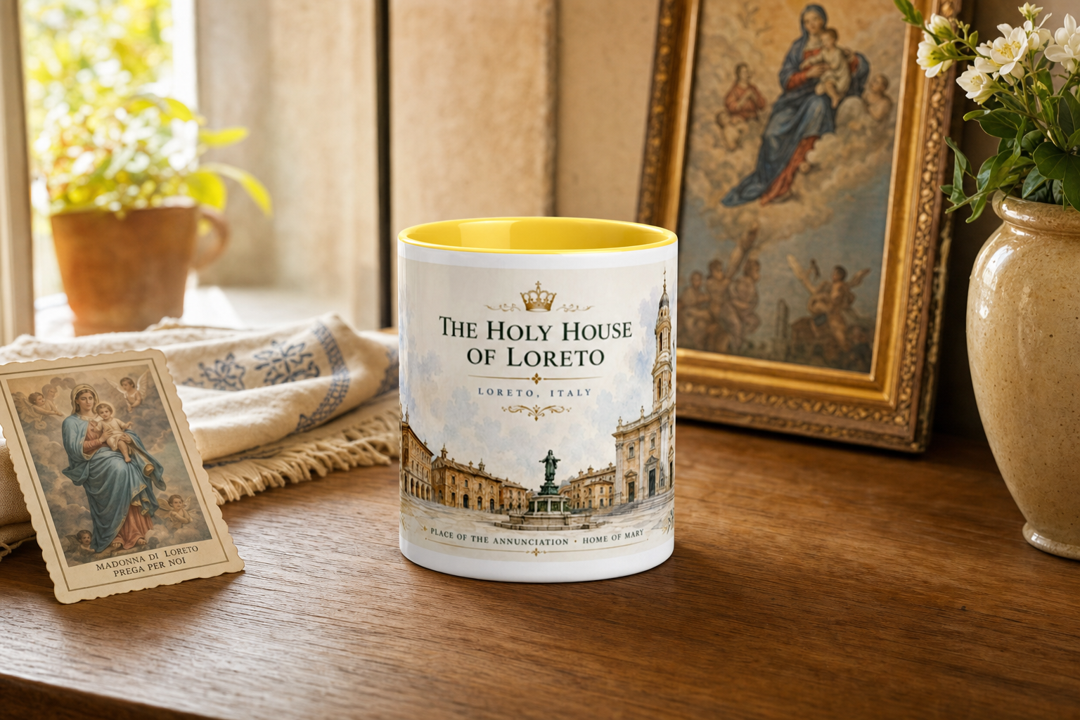 Holy House of Loreto Mug — Italy — table lifestyle