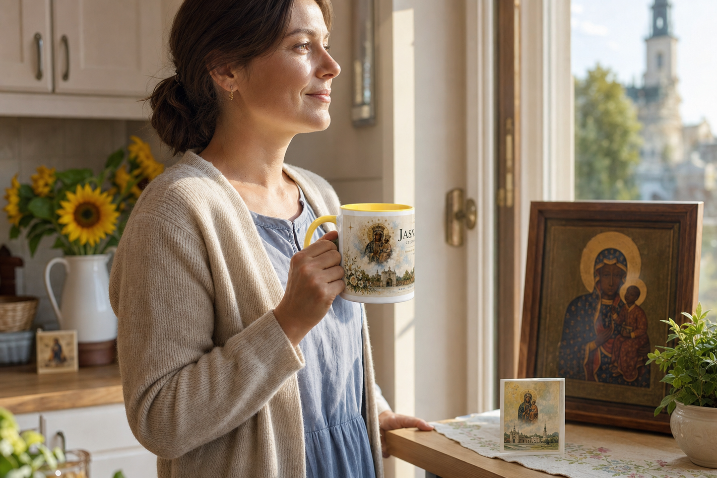 Jasna Góra Mug — Black Madonna of Częstochowa — carry lifestyle