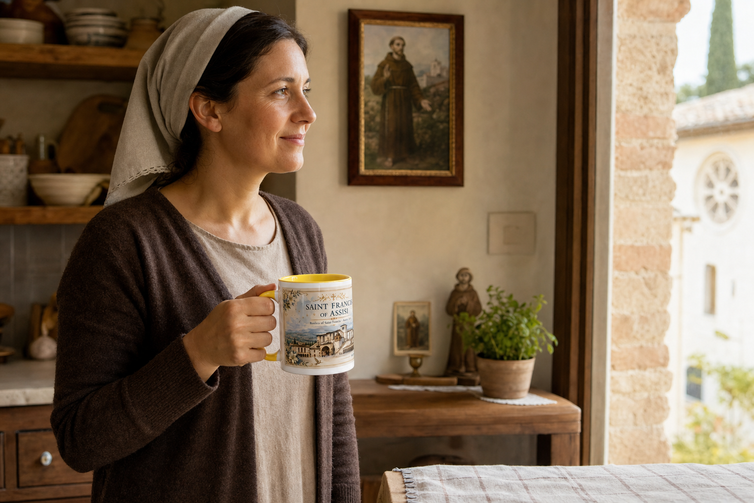 Saint Francis of Assisi Basilica Mug — carry lifestyle