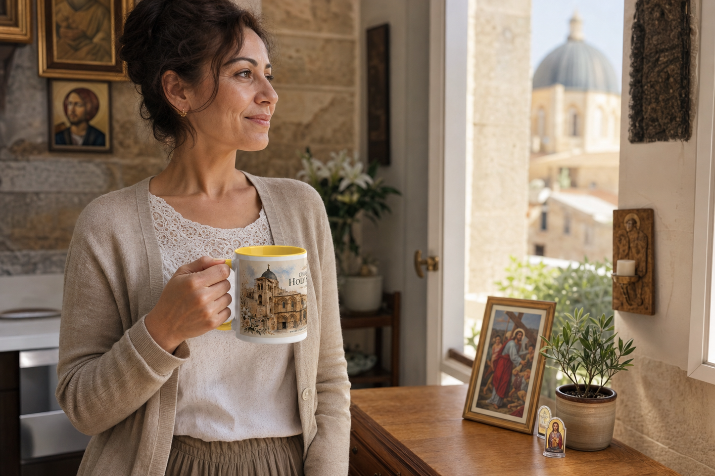 Church of the Holy Sepulchre Mug — Jerusalem — carry lifestyle