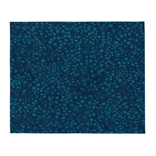 Teal Organic Diamonds Throw Blanket