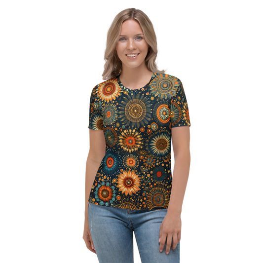 Women's T-Shirt: Embroidery & Festive
