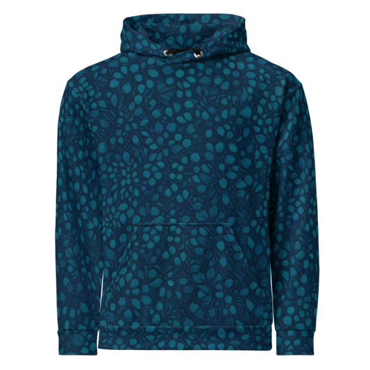 Teal Organic Diamonds Recycled Hoodie