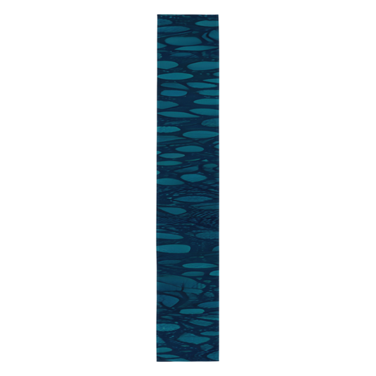 Teal Organic Diamonds Table Runner
