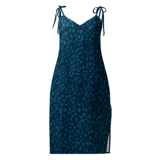 Teal Organic Diamonds Slip Dress