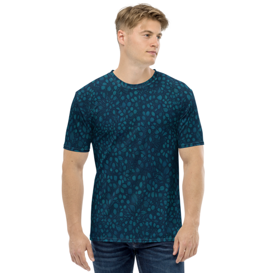 Teal Organic Diamonds Mens Crew Tshirt