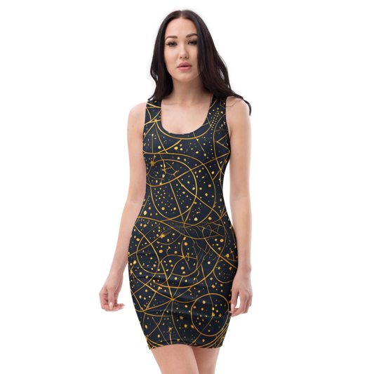 Bodycon Dress: Ethereal & Constellation