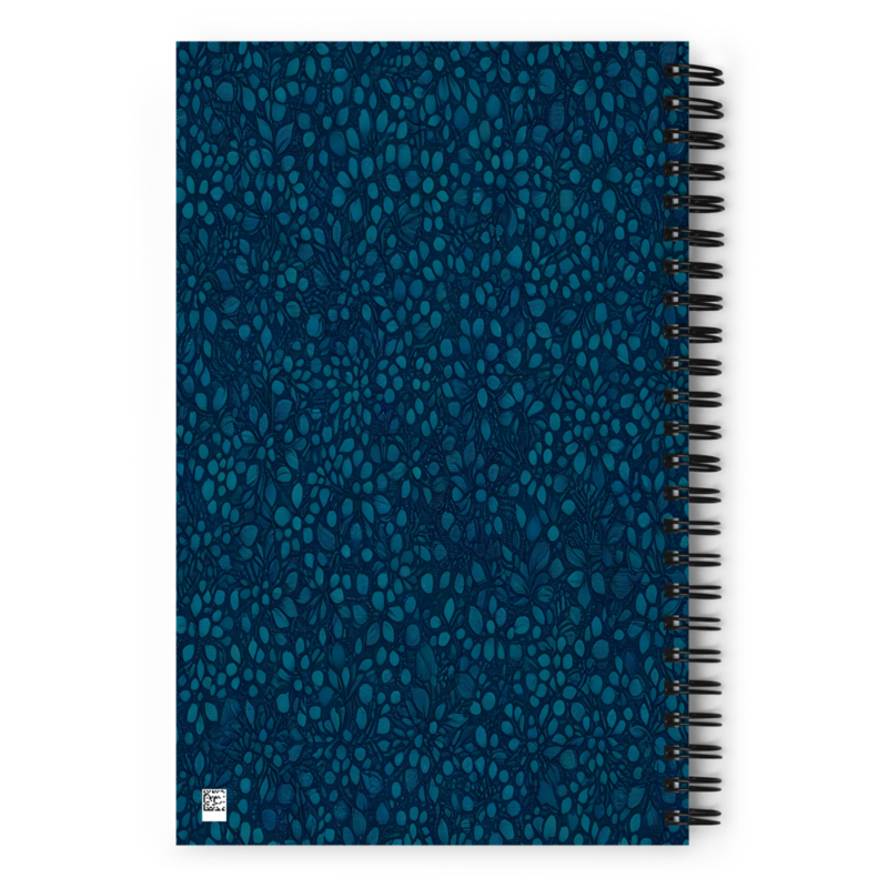 Teal Organic Diamonds Spiral Notebook
