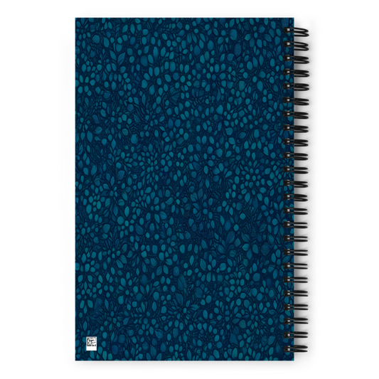 Teal Organic Diamonds Spiral Notebook