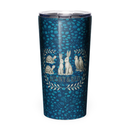 Teal Organic Diamonds Tapered Stainless Steel Tumbler