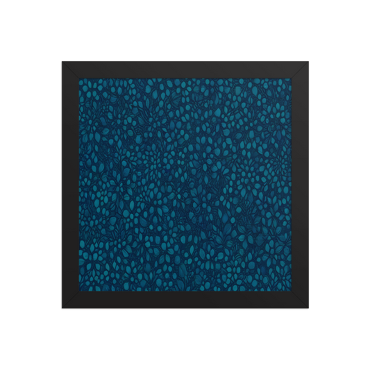 Teal Organic Diamonds Matte Paper Framed Poster With Mat