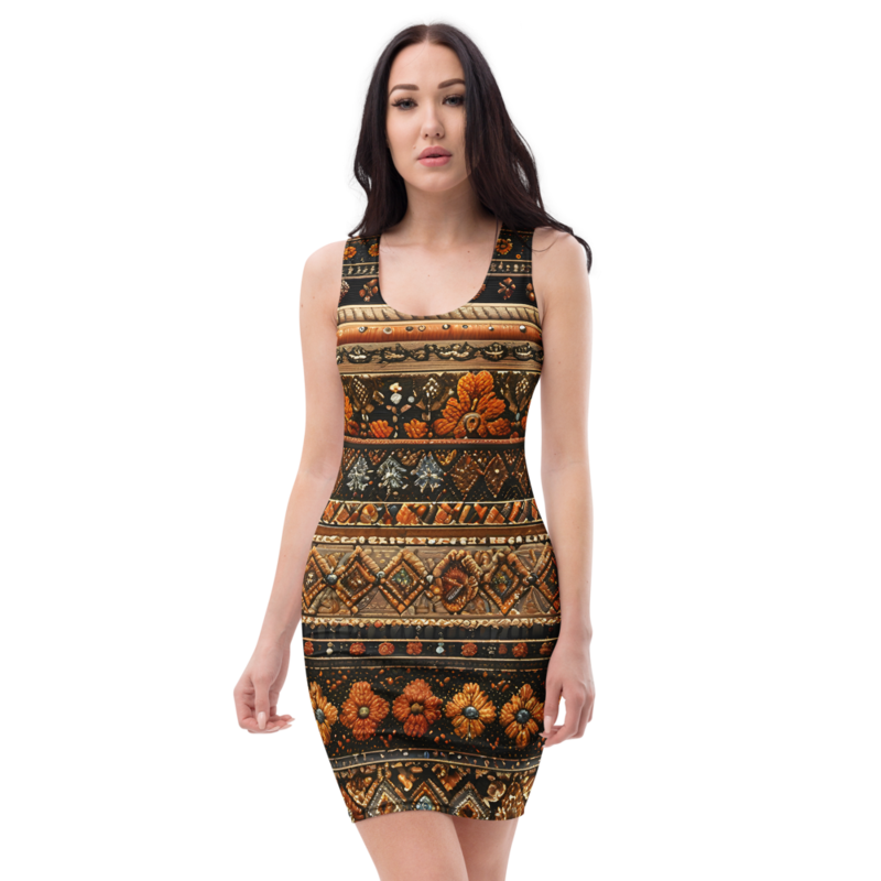 Bodycon Dress: Autumnal & Cross