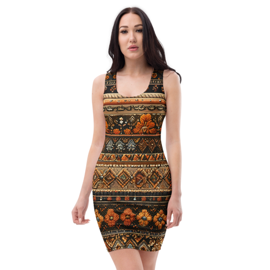 Bodycon Dress: Autumnal & Cross
